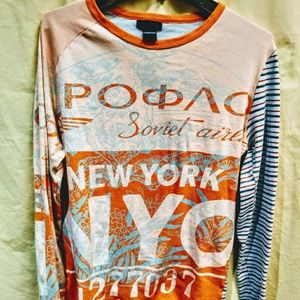 Men's Custo Barcelona LS Graphic Shirt/Sz. 3 (Lg)